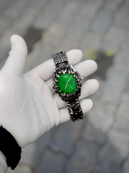 Luxury Flame Skeleton Stainless Steel Quartz Watch – Premium Fashion Wrist Watch